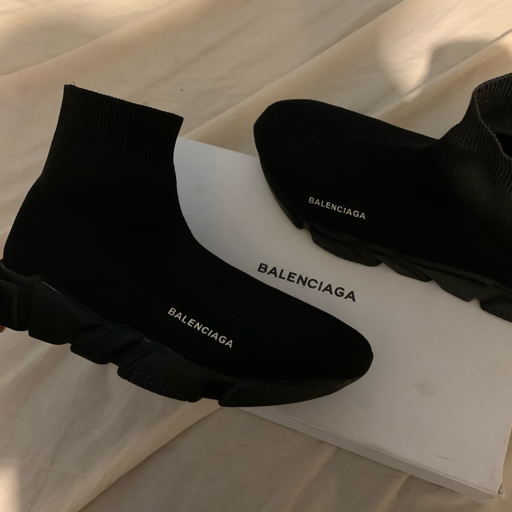 Balenciaga Men's Speed Sneakers with Tonal Sole
